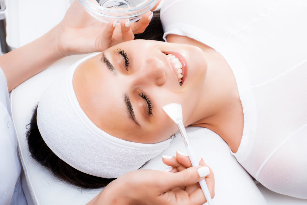 Woman having chemical peel at Vou Pre Spa