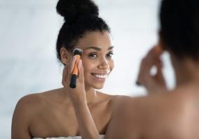 woman beauty routine