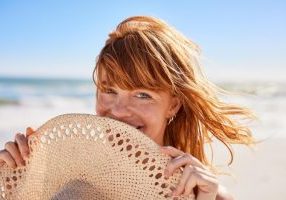 woman on beach