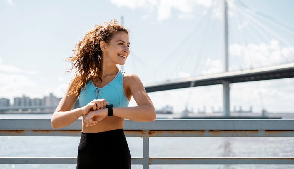 woman going for a run